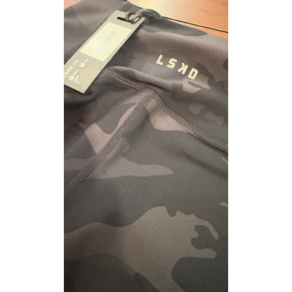 LSKD Fusion Full Length Tight Black Camo High Waisted Leggings WTGH0008P 2XS NWT - Picture 9 of 16